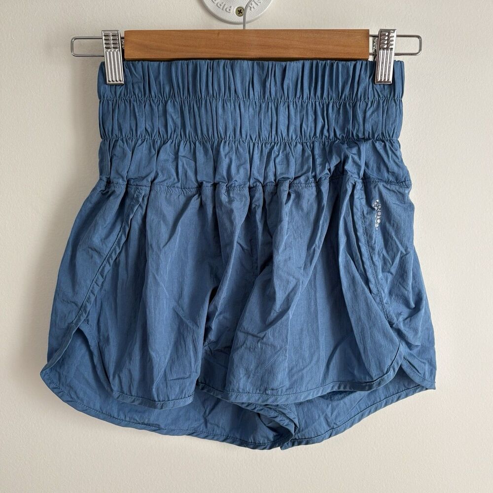 Free People Movement The Way Home Short (Sz XS) Blue Built In Briefs Active 2”